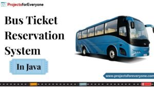 Bus Reservation System Project In Java